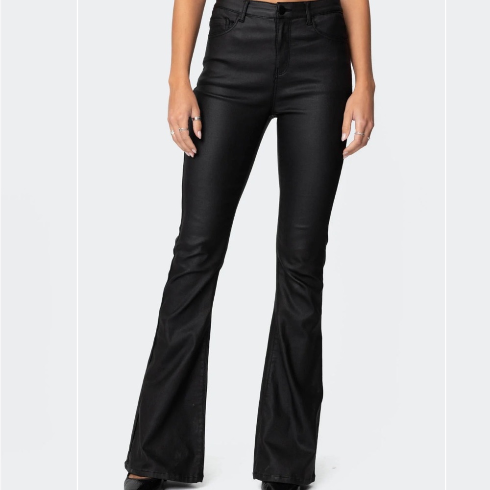 Edikted Black High-Waisted Pants